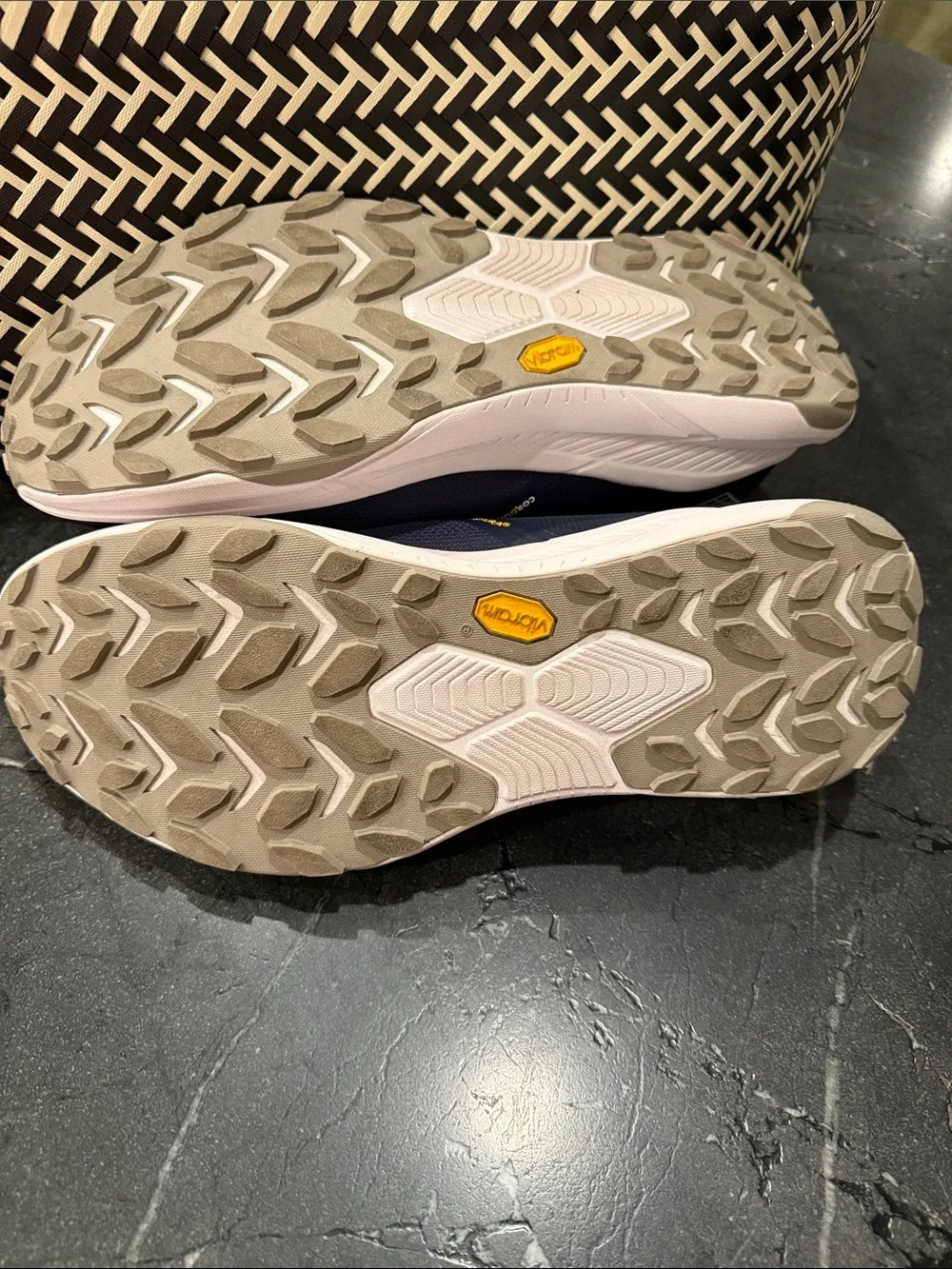 Hoka Men's Navy and white Athletic Running Shoes